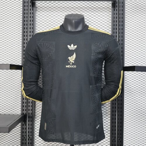 2025 Player Version Mexico National Team Special Edition Long Sleeve Black Football Shirt 1:1 Thai Quality