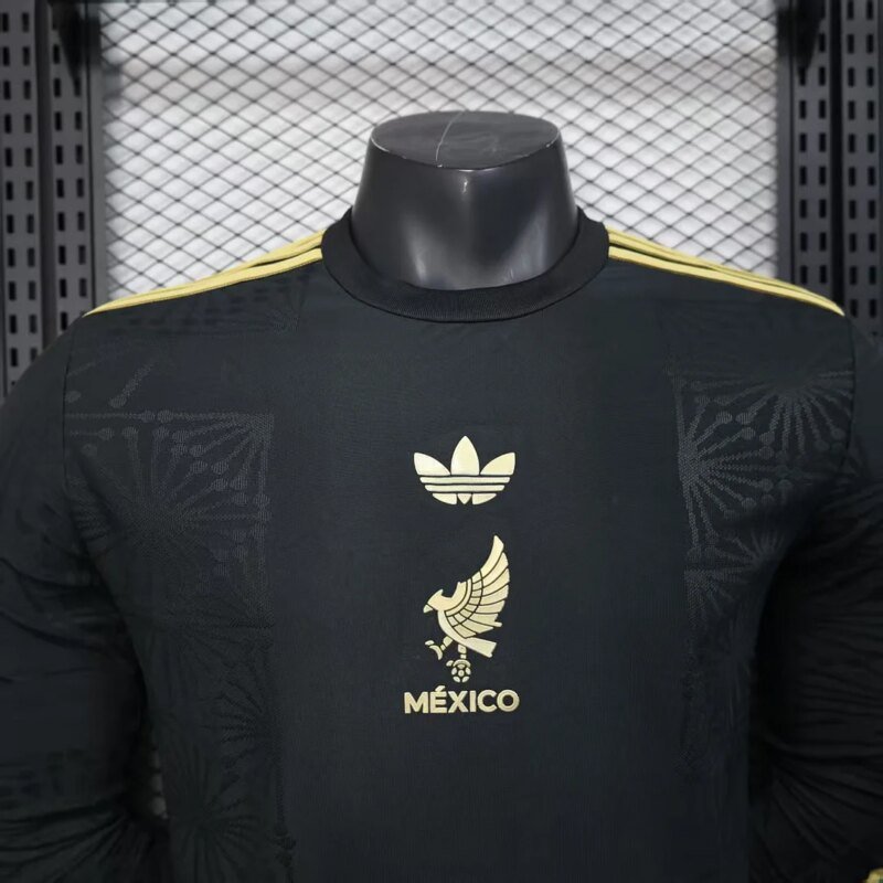 2025 Player Version Mexico National Team Special Edition Long Sleeve Black Football Shirt 1:1 Thai Quality