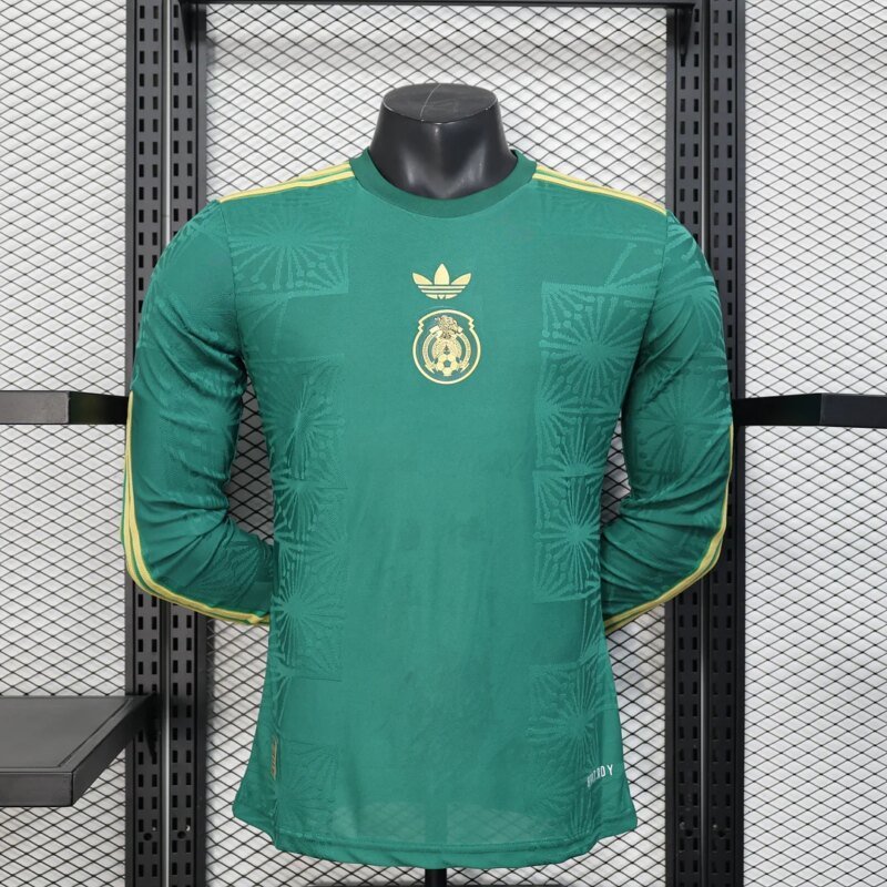 2025 Player Version Mexico National Team Special Edition Green  Long Sleeve Football Shirt 1:1 Thai Quality