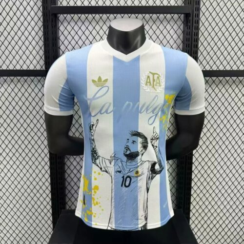 2024  Player Version Argentina Messi 50Th Anniversary Edition Soccer Jersey 1:1 Thai Quality