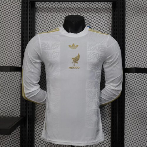 2025 Player Version Mexico National Team Special Edition White Long Sleeve Football Shirt 1:1 Thai Quality