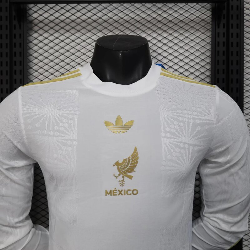 2025 Player Version Mexico National Team Special Edition White Long Sleeve Football Shirt 1:1 Thai Quality