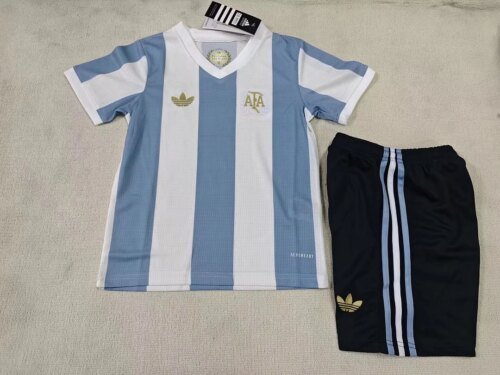 2024 Argentina National 50Th Anniversary Edition Soccer Jersey 1:1 Thai Quality Kids Size