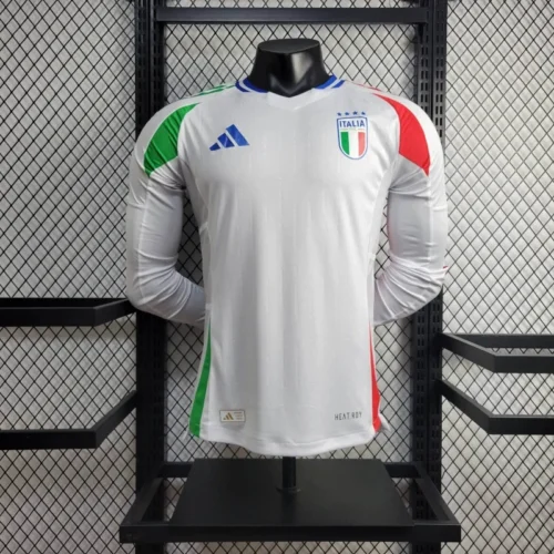 2024 Player Version Long Sleeve Italy Away Soccer Shirt 1:1 Thai Quality