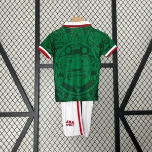 1998 Retro Mexico National Team Home Football Shirt 1:1 Thai Quality Kids Size
