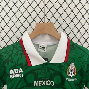 1998 Retro Mexico National Team Home Football Shirt 1:1 Thai Quality Kids Size