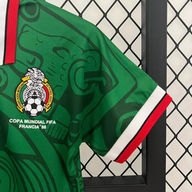 1998 Retro Mexico National Team Home Football Shirt 1:1 Thai Quality Kids Size
