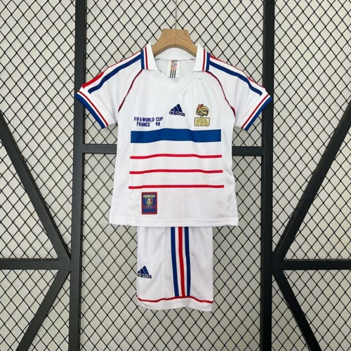1998 Retro France Away Football Shirt 1:1 Thai Quality Kids Size