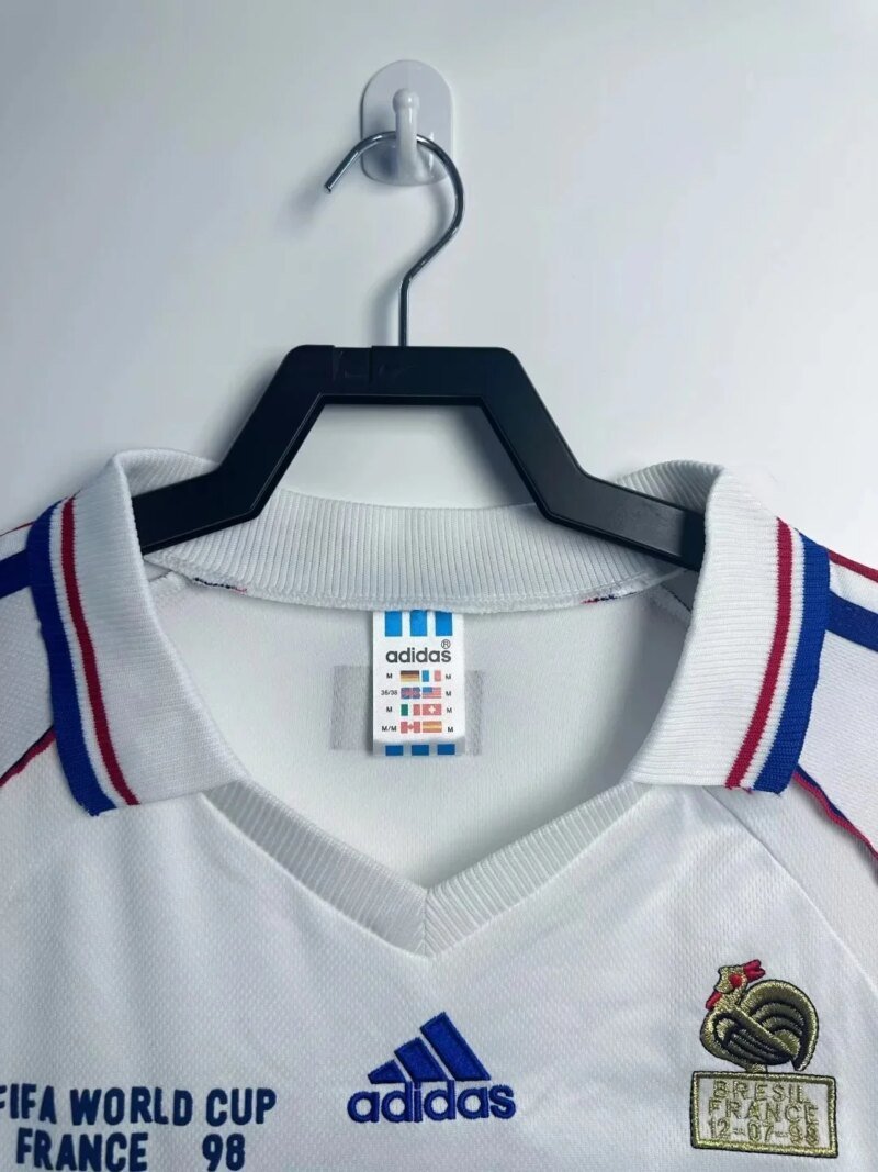1998 Retro Long Sleeve France Away Football Shirt 1:1 Thai Quality