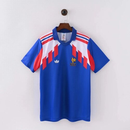1990 Retro France Home Football Shirt 1:1 Thai Quality