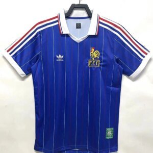1982 Retro France Home Football Shirt 1:1 Thai Quality