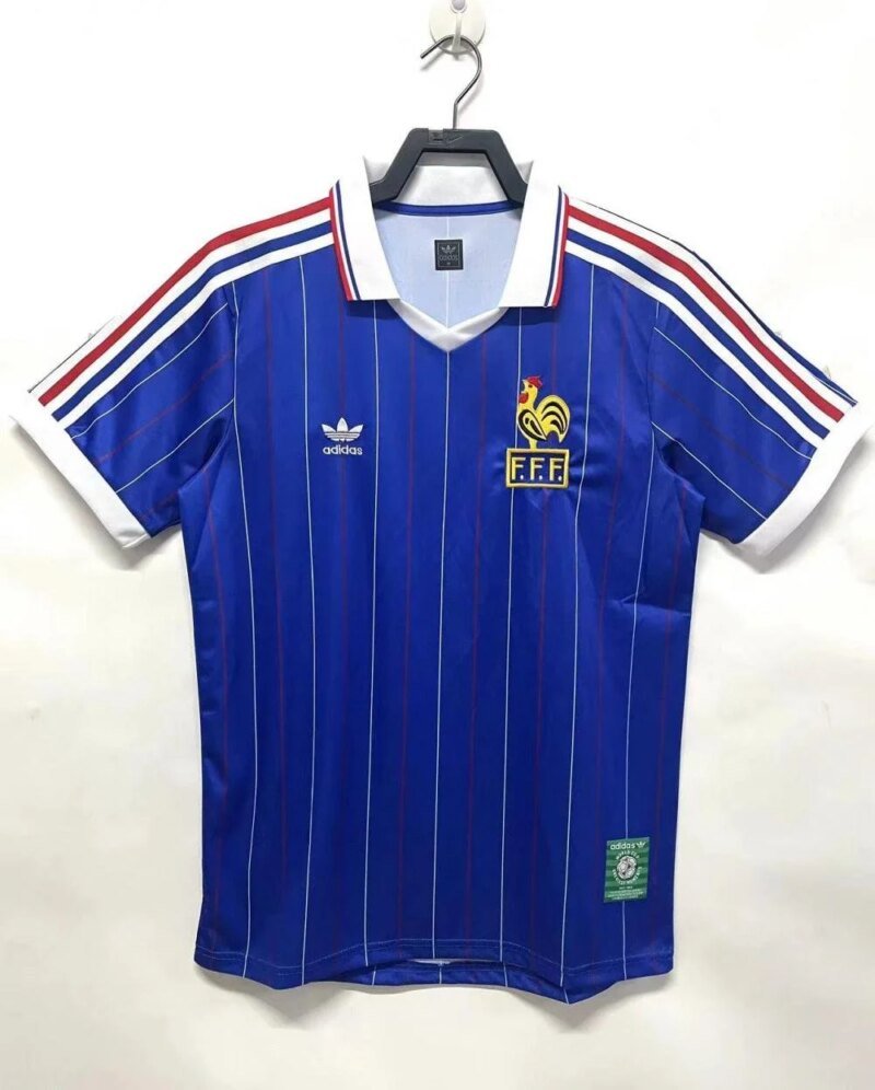 1982 Retro France Home Football Shirt 1:1 Thai Quality