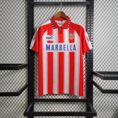 1995/1996 Retro Atletico Madrid Home Soccer Jersey 1:1 Thai Quality