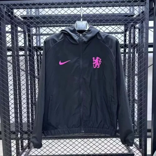 2025/2026 Chelsea Windbreaker Black Soccer Shirt 1:1 Thai Quality