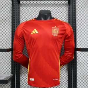 2024 Player Version Spain National Team Home Long Sleeve Football Shirt  1:1 Thai quality