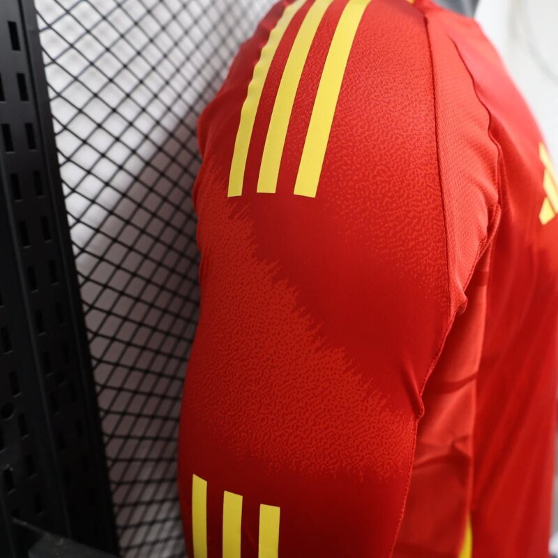 2024 Player Version Spain National Team Home Long Sleeve Football Shirt  1:1 Thai quality