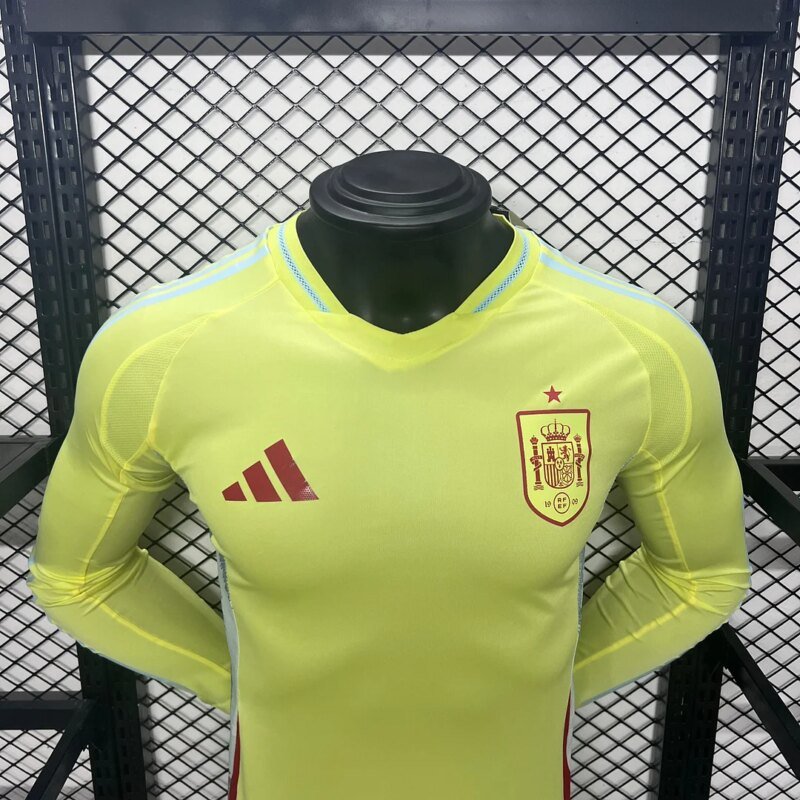2024 Player Version Spain National Team Away Long Sleeve Football Shirt  1:1 Thai quality
