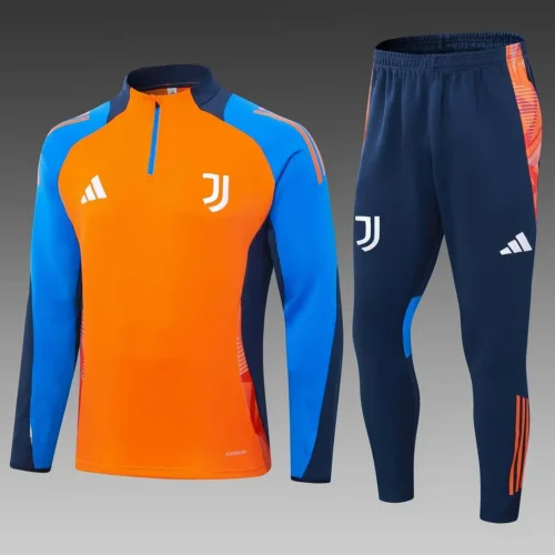 2024/2025 Juventus Half-Pull Training Suit Orange Football Shirt 1:1 Thai Quality