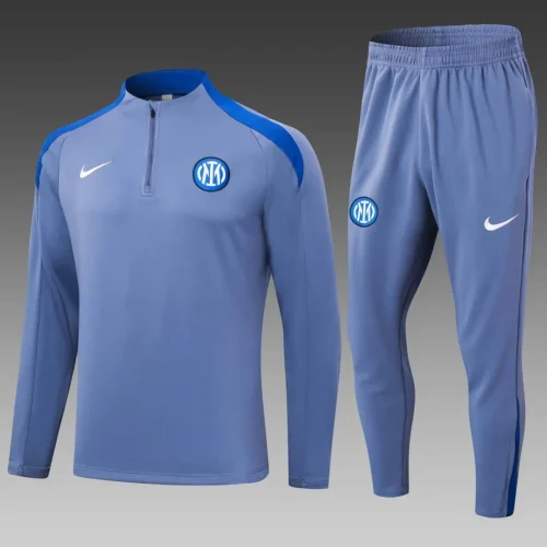 2024/2025 Inter Milan Half-Pull Training Suit Gray Football Jersey 1:1 Thai Quality