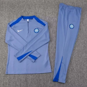 2024/2025 Inter Milan Half-Pull Training Suit Gray Football Jersey 1:1 Thai Quality
