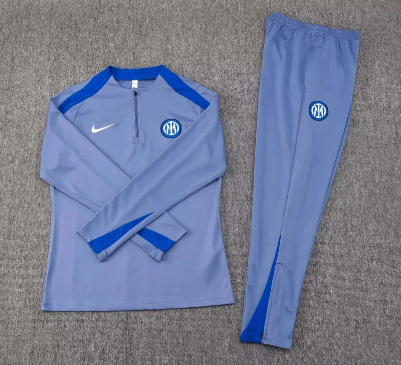 2024/2025 Inter Milan Half-Pull Training Suit Gray Football Jersey 1:1 Thai Quality