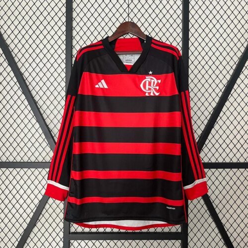 2024/2025 Long Sleeve Flamengo Home Jersey 1:1 Thai Quality