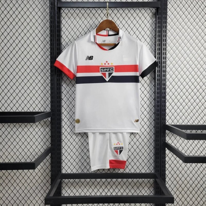 2024/2025 São Paulo Home Soccer Jersey 1:1 Thai Quality Kids Size