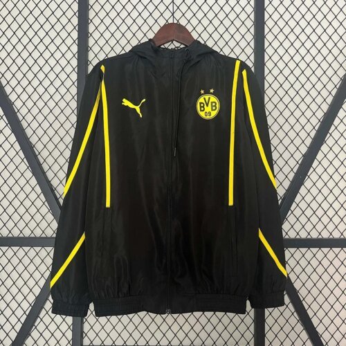 2024/2025 Dortmund Windbreaker Black Football Shirt 1:1 Thai Quality