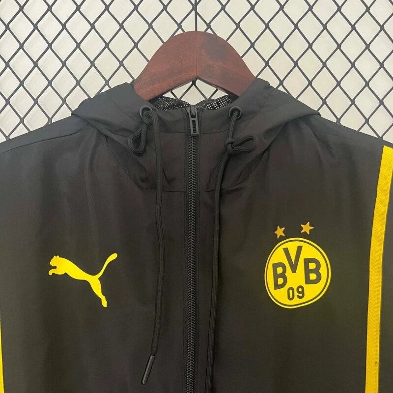 2024/2025 Dortmund Windbreaker Black Football Shirt 1:1 Thai Quality