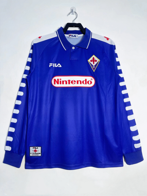 1998/1999 Retro Long Sleeve Fiorentina Home Football Shirt 1:1 Thai Quality