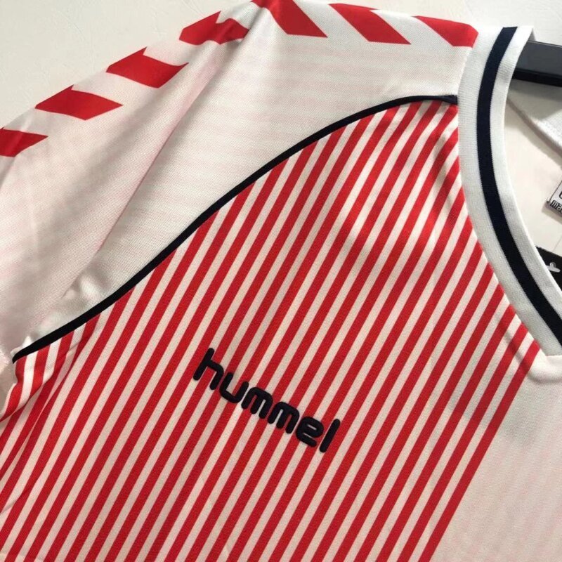1986 Retro Denmark Away Soccer Shirt