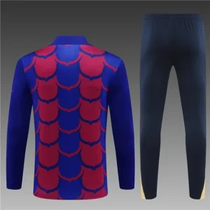 2024/2025 Barcelona Half-Pull Training Red And Blue Camouflage Jersey Set  1:1 Thai Quality