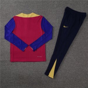 2024/2025 Barcelona Half-Pull Training Red Jersey Set  1:1 Thai Quality