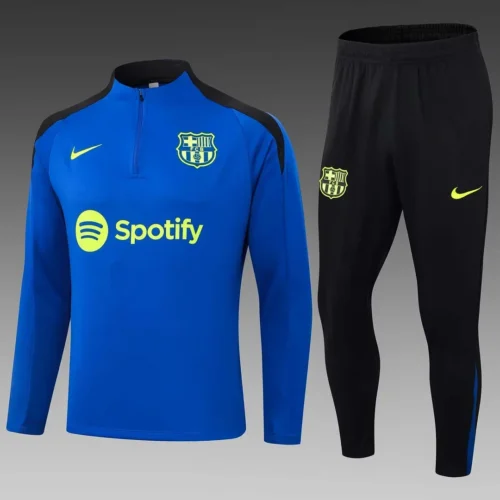 2024/2025 Barcelona Half-Pull Training Colorful Blue Jersey Set 1:1 Thai quality