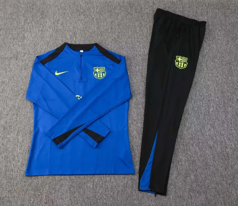 2024/2025 Barcelona Half-Pull Training Colorful Blue Jersey Set 1:1 Thai quality