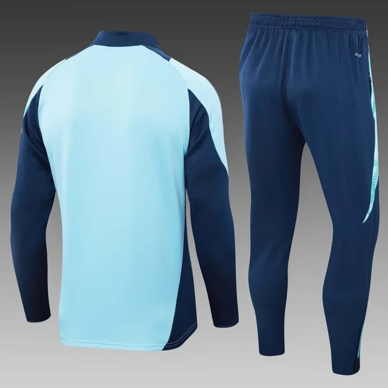 2024/2025 Arsenal Half-Pull Training Suit light Blue Football Shirt 1:1 Thai Quality