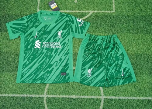 2024/2025 Liverpool Goalkeeper Green Football Shirt 1:1 Thai Quality Kids Size