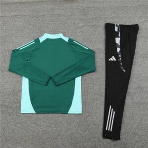 2024/2025 Manchester United Half-Pull Training Suit Wear Green Football Shirt 1:1 Thai Quality
