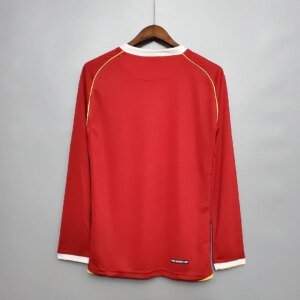 2006-2007 Retro Long Sleeve Manchester United Home Football Shirt 1:1 Thai Quality