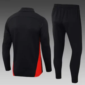 2024/2025 AC Milan Half-Pull Training Suit  Black Soccer Jersey 1:1 Thai Quality