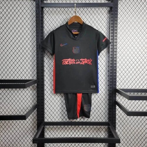 2024/2025 Barcelona Away Limited Edition TRAVIS SCOTT Football Shirt 1:1 Thai Quality Kids Size