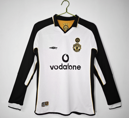 2001/2002 Retro Manchester United 100th Anniversary Edition Double-sided Long Sleeve Football Shirt 1:1 Thai Quality