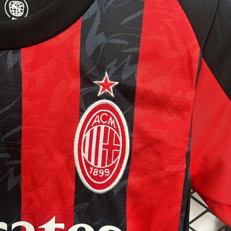 2025/2026 AC Milan Home Football Shirt 1:1 Thai Quality Kids Size