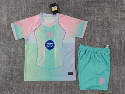 2025/2026 Barcelona Special Edition Light Blue Football Shirt 1:1 Thai Quality Kids Size