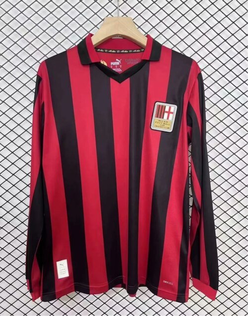 2024/2025 AC Milan 125th Anniversary Edition Red Long Sleeve Football Shirt 1:1 Thai Quality