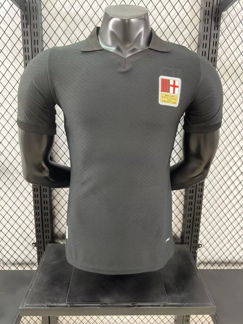 2024/2025  Player Version AC Milan 125th Anniversary Edition Black Football Shirt 1:1 Thai Quality