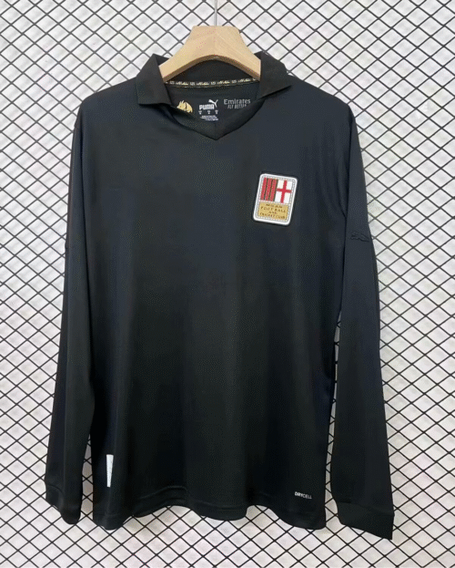 2024/2025 AC Milan 125th Anniversary Edition Black Long Sleeve Football Shirt 1:1 Thai Quality