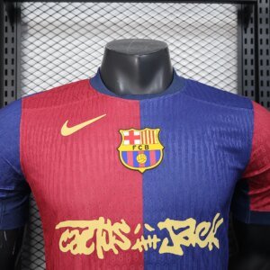 2024/2025 Player Version Barcelona Home Limited Edition TRAVIS SCOTT Football Shirt 1:1 Thai Quality