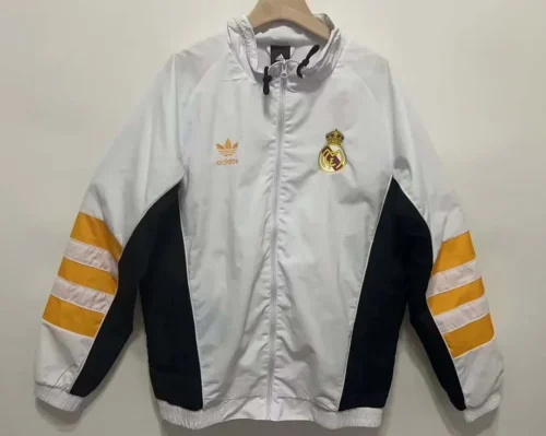 2024/2025 Real Madrid Windbreaker White Football Jersey 1:1 Thai Quality
