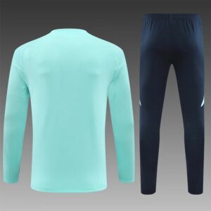 2024/2025 Real Madrid Half-Pull Training Suit Lake Blue Football Shirt 1:1 Thai Quality